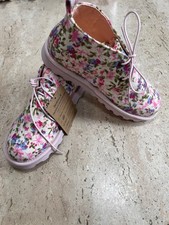 BEARPAW Skye Youth Multiple Floral Colors Chukka Bootie Soft Canvas Size 5