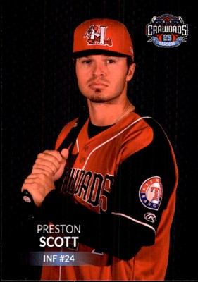 Preston Scott 2017 Choice Hickory Crawdads #22 RC FREE SHIPPING AutographDen