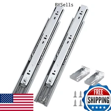 Probrico 10 Pairs 24" Soft Close Full Extension Drawer Slides w/Rear Mount Brack