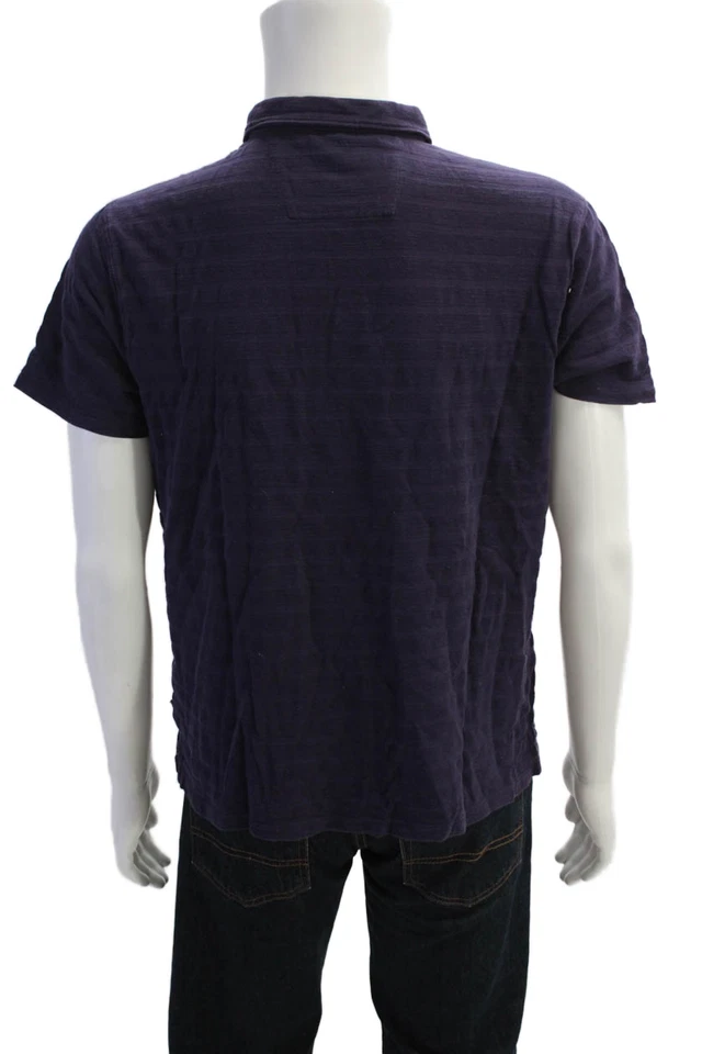 Camiseta John Varvatos Star EE. UU. Para hombres Cuarto Botón Mangas Cortas Púrpura Talla L Foto 3 de 4