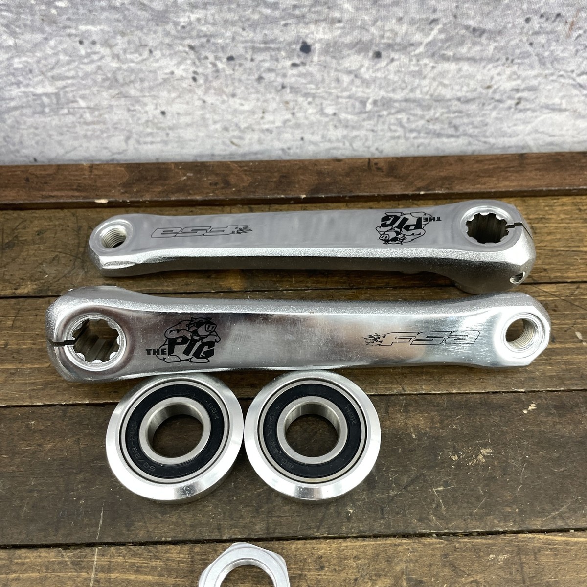 FSA The Pig BMX Crank Set 180mm Chrome 3 Piece Sealed Bearings