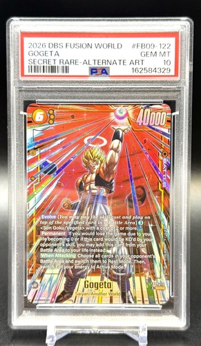 Gogeta FB09-122 Secret Rare Alternate Art Dual Evolution Dragon Ball FW PSA 10