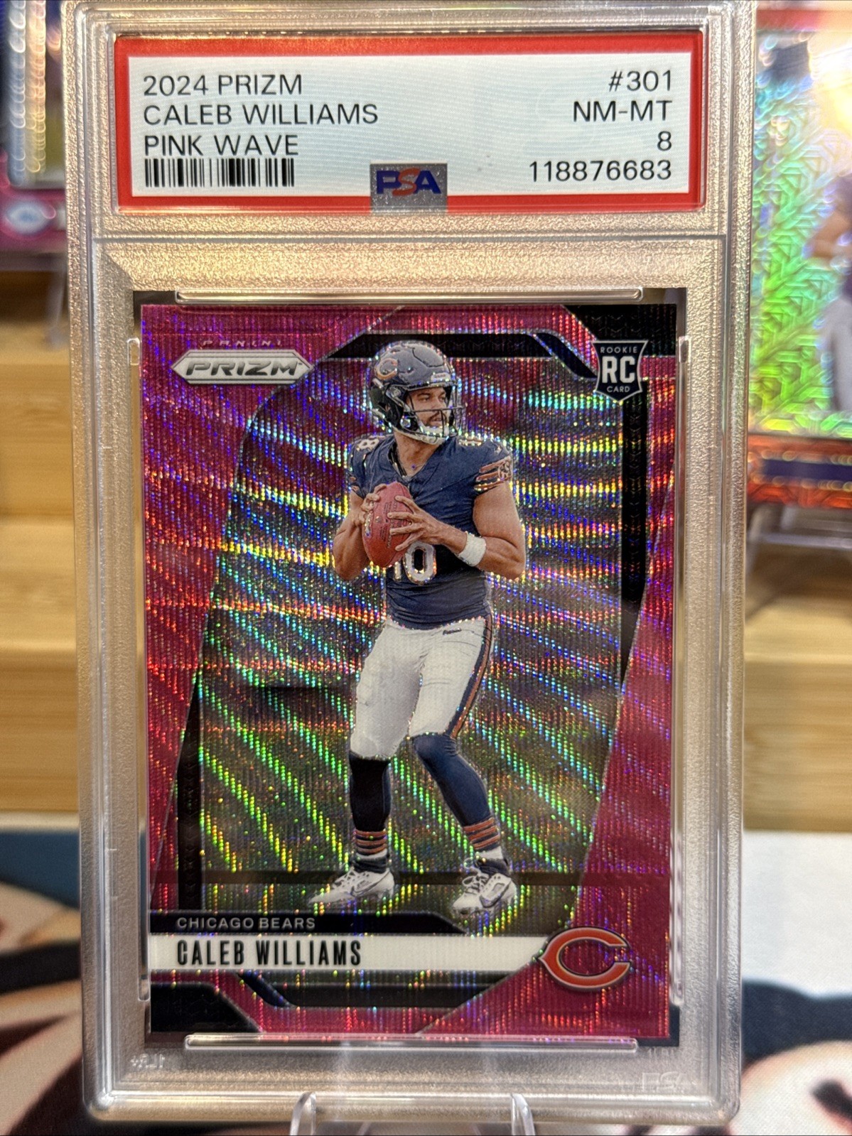 2024 Panini Prizm - Rookies Caleb Williams #301 Pink Wave Prizm (RC)
