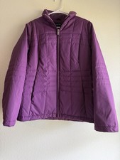 Lands End Purple Girls Jacket, Size L 10-12 , Great Condition