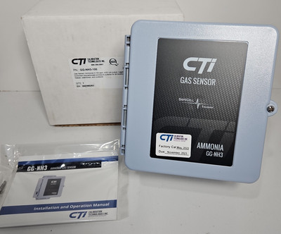 New CTI Calibration Technologies GG-NH3-100 GasGuard NH3 Ammonia Sensor in Box