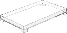 Medium, Vanity Bathroom Tray Acrylic Clear Rectangle Decorative Organizer