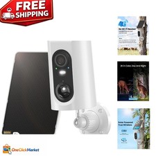 Outdoor Solar-Powered 2K Security Camera with Real-Time Alerts  Two-Way Talk