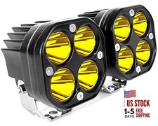 Yellow Led Pods Lights 3Inch 40W Led Driving Off Road Lighting 12V 24V Spot