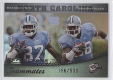 2009 Press Pass Teammates Reflectors 196/500 Hakeem Nicks Brandon Tate #97 h3a