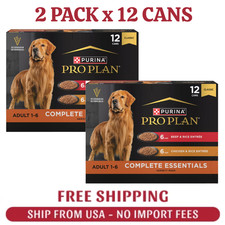 Purina Pro Plan Complete Essentials Wet Dog Food Variety Pack 12ct 2 Pack 