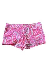 Lilly Pulitzer The Walsh Short Size 14 Pink Pout Print Pockets Cotton Barbie