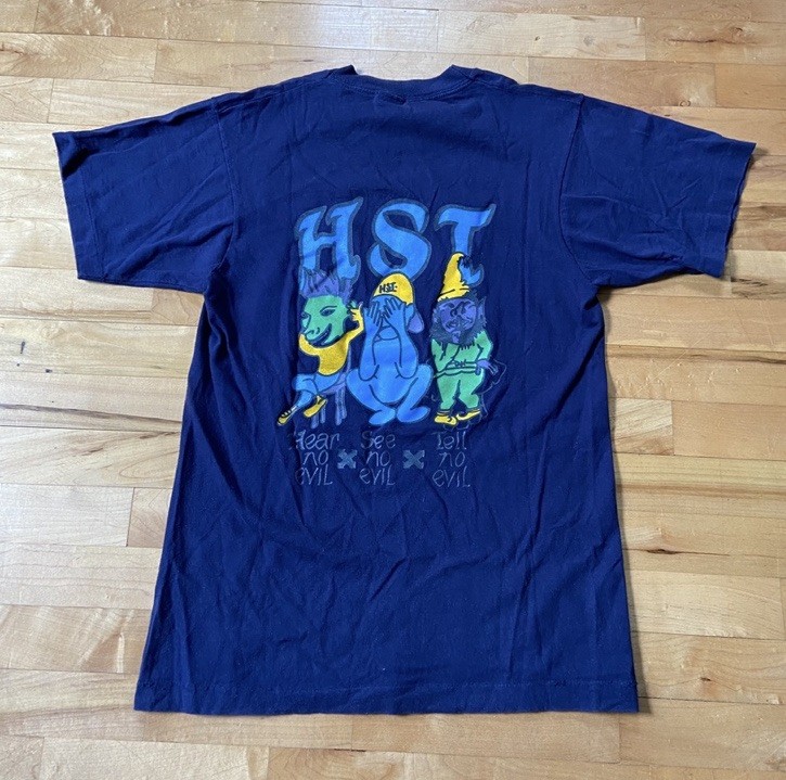 Vintage 80s/90s,H-Street,Hear No Evil,See No Evil,Tell No Evil,Skate shirt 2SIDE