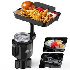Car Cup Holder Tray, 9.5 Detachable Car Food Tray Table for Eating