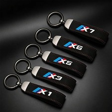 BMW Wildleder Schl�sselanh�nger Auto Schl�sselring mit Emblem f�r X1 X2 X3 X4 X5