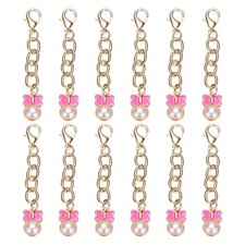12Pcs Rose Red Party Favors Bow Key Chain, Key Ring Bows Keychain Charm