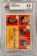 1961 Topps Mickey Mantle #44 HR Leaders BVG 4.5 HOF Bgs Roger Maris VINTAGE