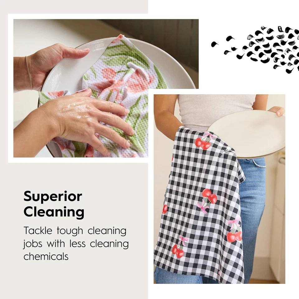 Toallas de cocina GEOMETRY Spring - Daisy Dream, 18" x 30" - Paquete de 2 Foto 4 de 4