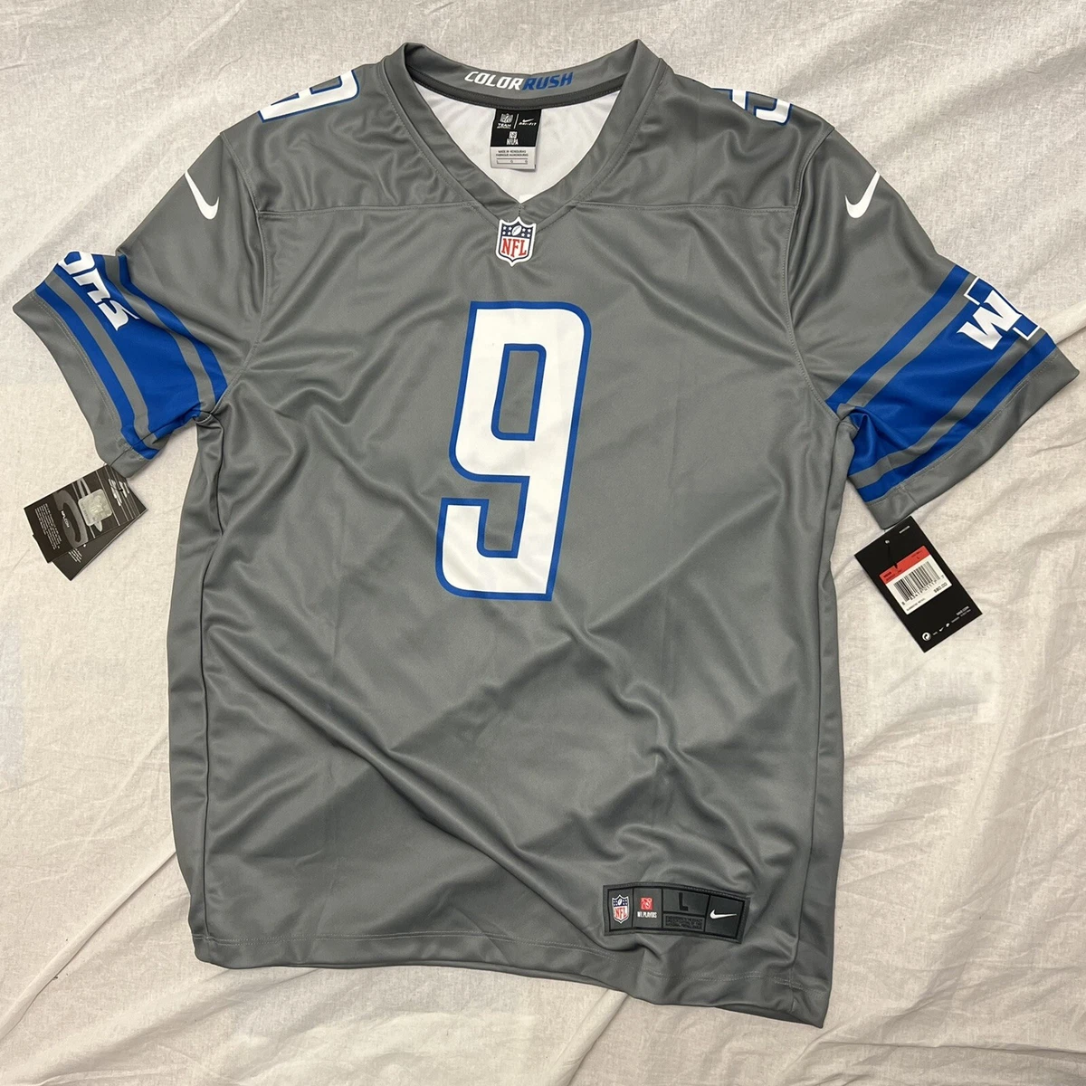 Matthew Stafford Detroit Lions Gray Color Rush Legend Jersey Nike