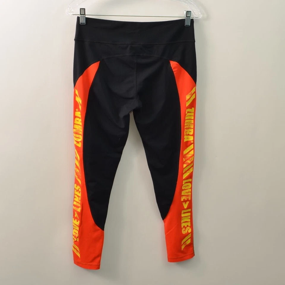 Zumba Wear Leggings Mujer Grande Verde Negro Naranja 25" Entrepierna Foto 2 de 4