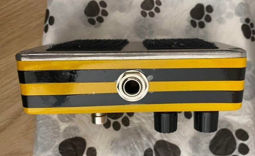 BearFoot Honey Beast OD Overdrive Pedal Yellow Striped