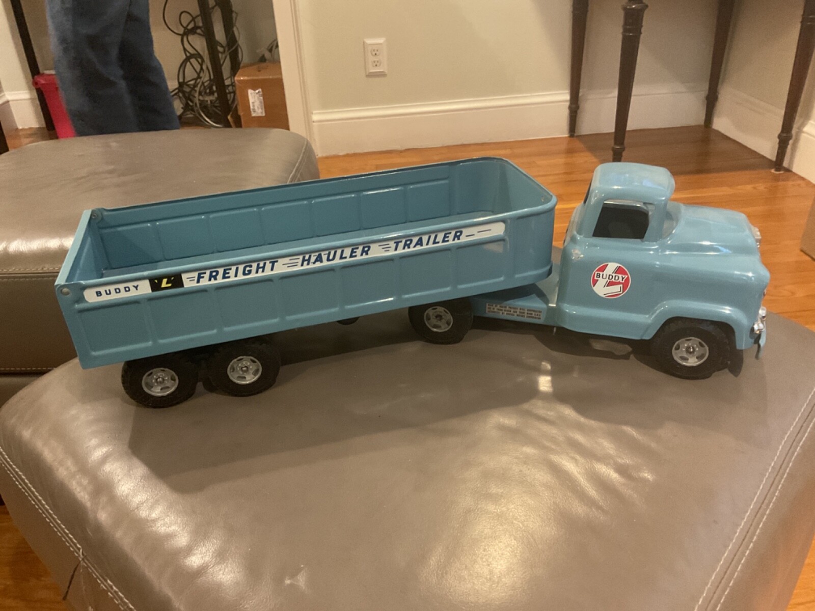 Vintage 1950 Buddy L Freight Hauler Trailer Pristine Condition Condition N/Mint