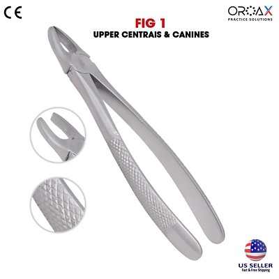 Dental Extraction Forceps #1 Upper Central Canine Tooth Surgical Forceps