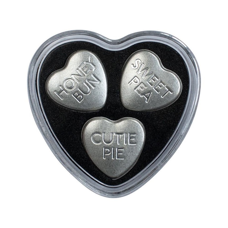 2022 PAMP Sweethearts Set 30g Silver Round GEM BU In Original Box - Foto 12