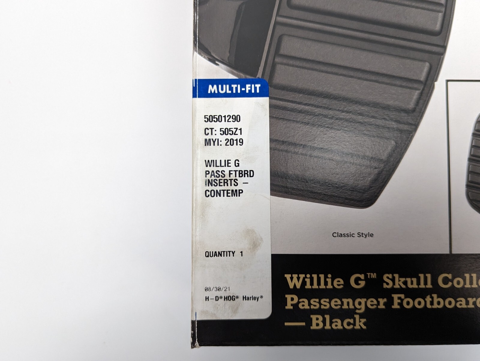 HarleyDavidson Willie G Black Passenger Contemporary Footboard Inserts