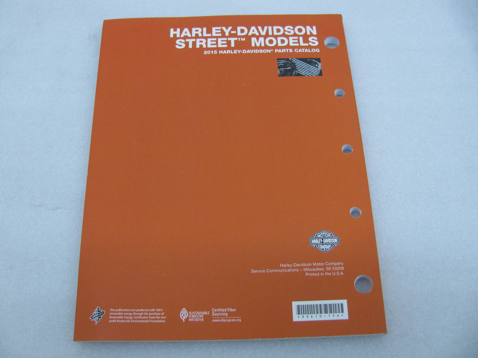 2015 Harley Davidson Street XG500 XG750 Parts Catalog Manual Book 99610