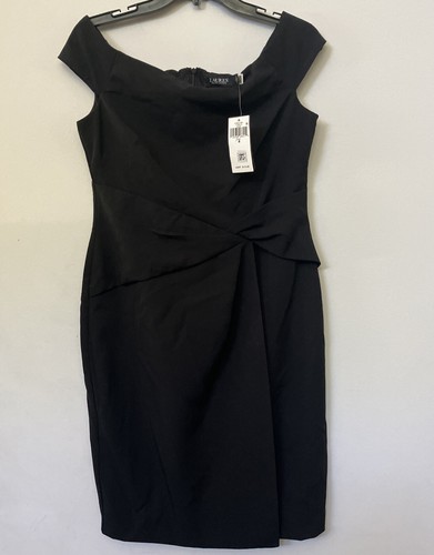 Lauren Ralph Lauren schulterfreies Crepe Cocktailkleid Größe 8 - Bild 4 von 9