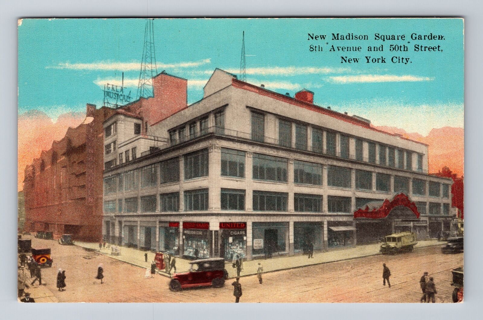 New York City NY, New Madison Square Garden, Antique, Vintage Postcard