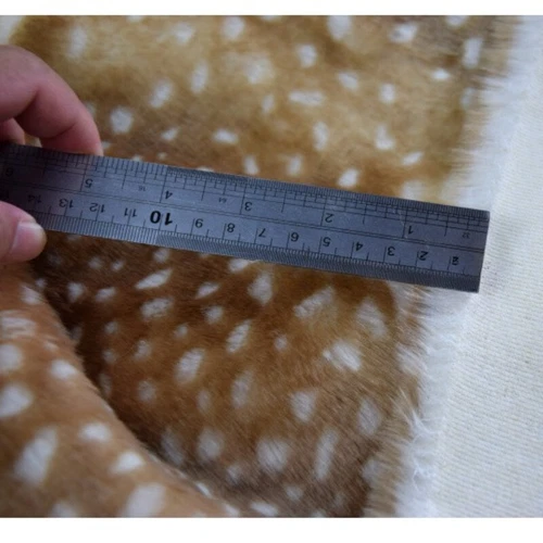 Faux Fur Sika Deer Dot Pattern Fabric Plush Fluffy Furry Craft Pad 45 50cm - Picture 12 of 17