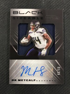 2020 Panini Black DK Metcalf Sizeable Game-Used Patch Autograph /50 Seahawks