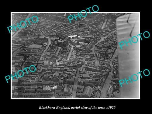Photo Ancienne De Fleetwood (Angleterre) - Centre-ville Vers 1920 - Tirage 6x4 Pouces