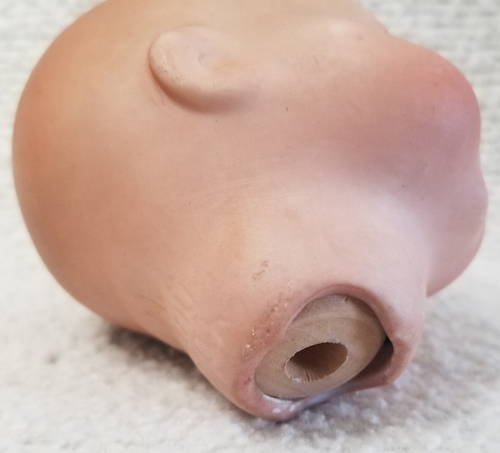 Armand Marseille Bisque Doll Head 341/2 Newborn - Made in Germany - Eyes Work - Picture 6 of 10