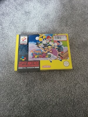 Pop'n TwinBee SNES Spiel selten und komplett. UK PAL Pop'n Twinbee Super Nintendo