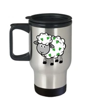 Irish Sheep Travel Mug - Funny Tea Hot Cocoa Coffee Insulated Tumbler -...