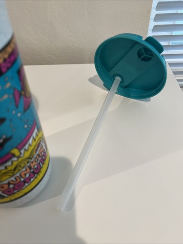 Vintage 90s Dunkin Donuts Tall Whirley Travel Mug Ocean Summer Cartoon Fish 32oz - Picture 5 of 5