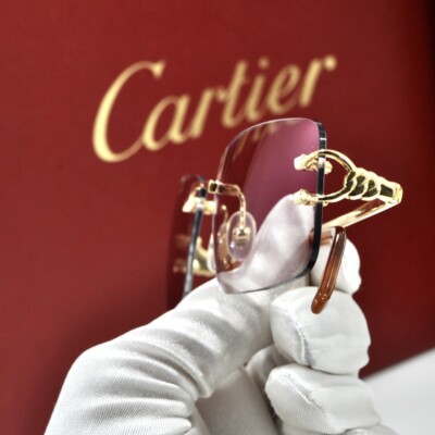 Cartier CC3121 LA DONA TRAPEZIUM Solid 18K Frame Glasses