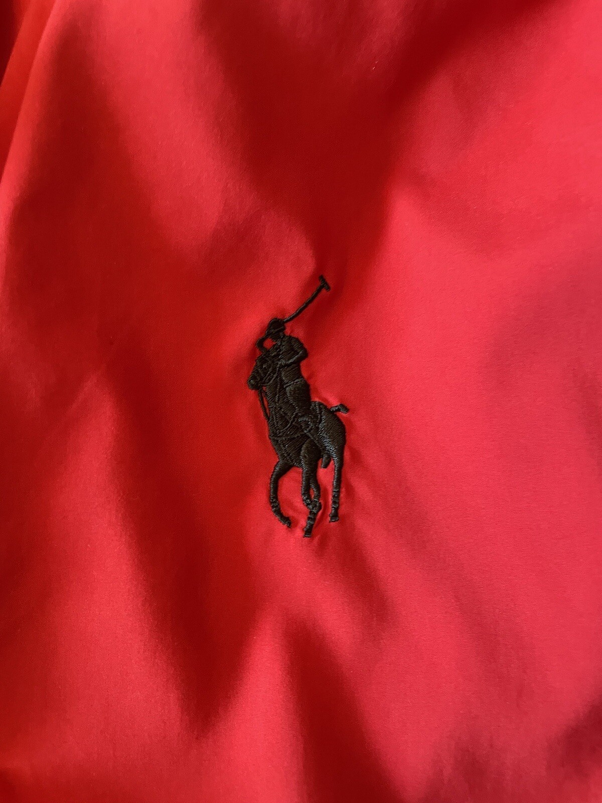 Polo Ralph Lauren Red Golf Jacket L Pony ricamato Carnoustie Scozia difetto