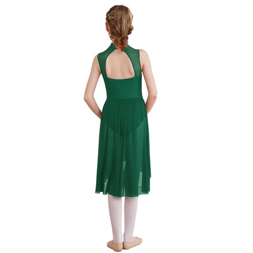 Kids Girls Rhinestones Figure Skating Dress Leotard Ballet Lyrical Dance Costume - Picture 36 of 74