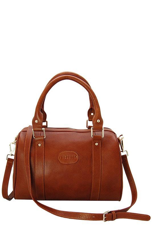 Terzetto Loreto Camel Leather Handbag NWT $425