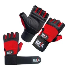 BUKA WEIGHT LIFTING GYM GLOVES BODY BUILDING WORKOUT LEATHER   NEW 