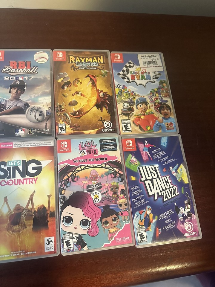 Nintendo Switch Game Bundle 8 Games Just Dance, NBA 2023, Rayman And