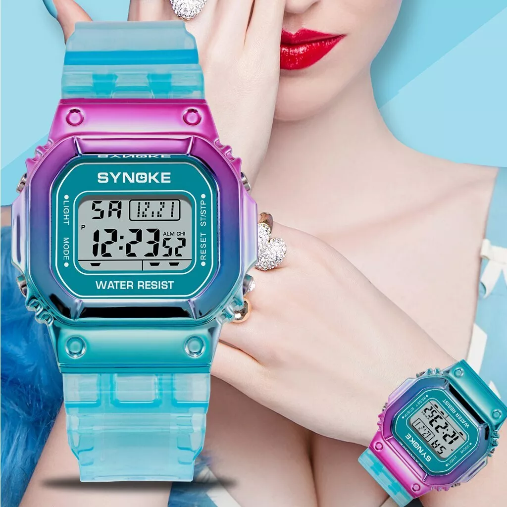 Reloj MUJER Digital Marca OCEAN Dr. SUMERGIBLE - 6 Meses De Garantia +  ESTUCHE / DIG160