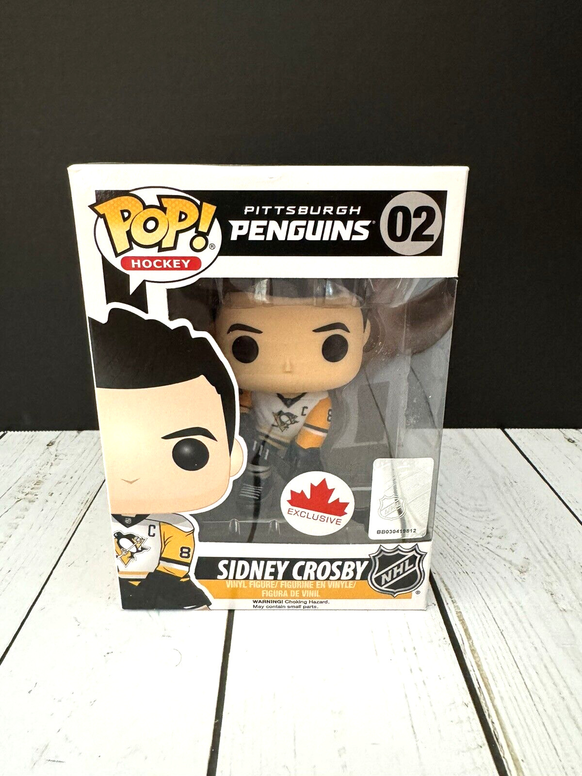 Funko Pop Hockey Sidney Crosby #02 Pittsburgh Penguins Figure Canada Exclusive
