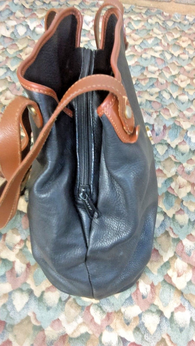 CB Pelletterie Made in Italy Black Genuine Full Leather Backpack Shoulder Bag Vintage CB Pelletterie Genuine Leather shoulder Purse Bag  main image 4