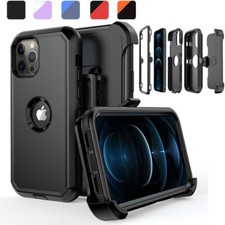For iPhone 12/12 Pro Max/11 Pro Max/XR Shockproof Case  Stand Belt Clip Holster