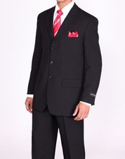 Men's Basic Single Breast 3 Button Work Suit with Pants Fortino Landi 802P