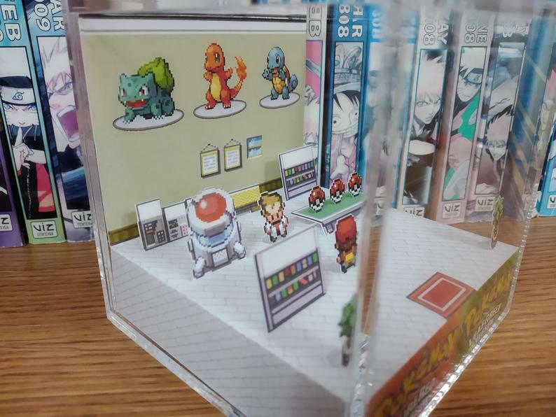 Pokemon Meme PP2 Encounter Handmade Diorama - Gameboy Gaming/Retro Cube -  Fanart